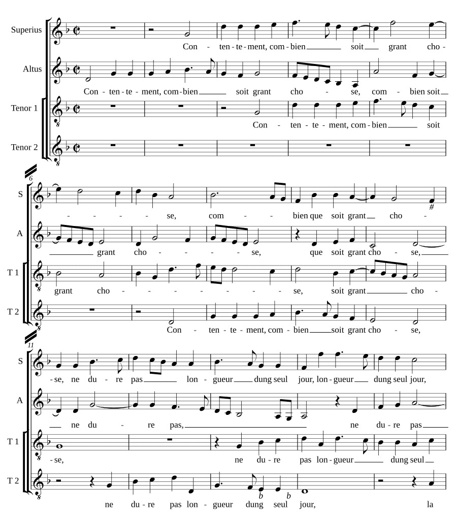 Сколько бы ни было удовлетворения (Contentement combien soit)