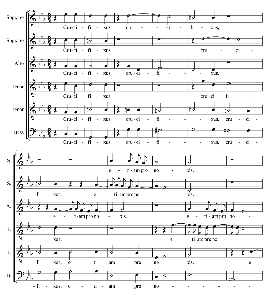 Распятие для 6 голосов (Crucifixus a 6)
