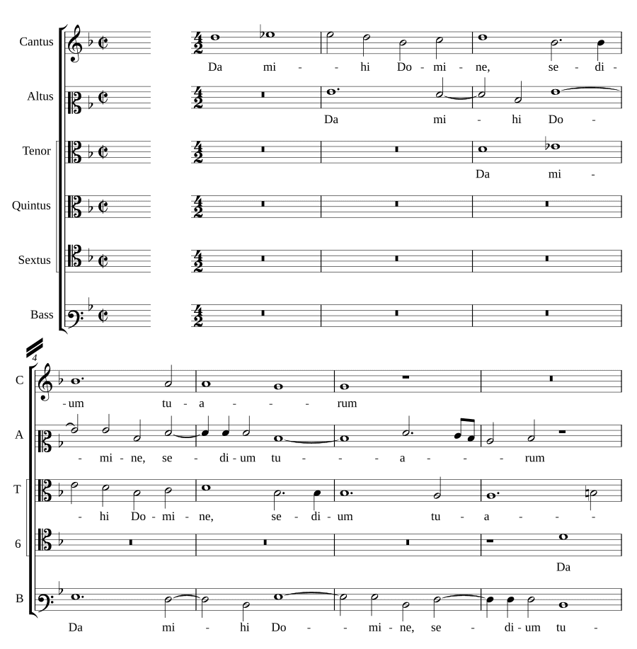 Дай мне, Господи, места Твои (Da mihi Domine sedium tuarum)