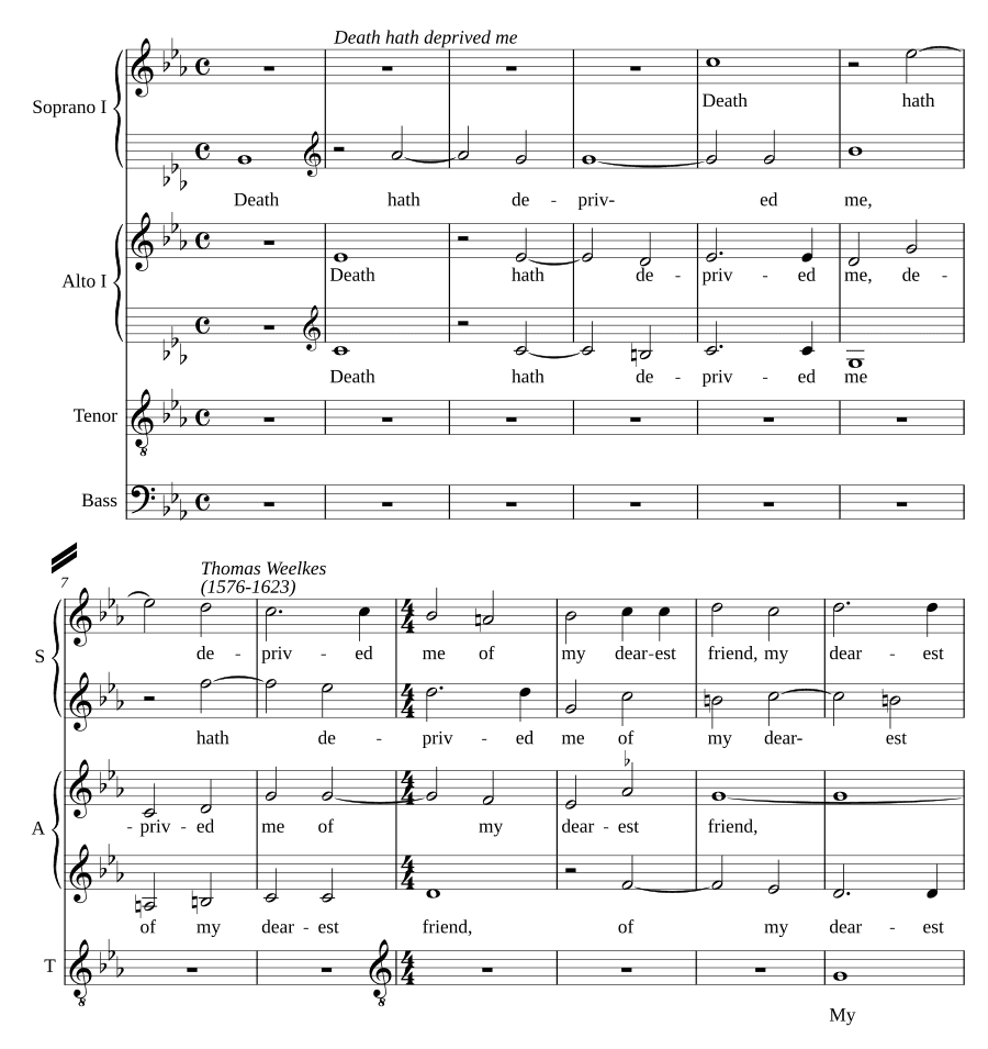 Смерть лишила меня (Death hath deprived me)