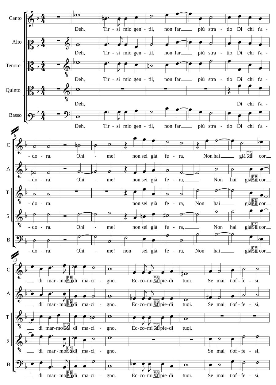 О, Тирси, мой милый (Deh Tirsi mio gentil)
