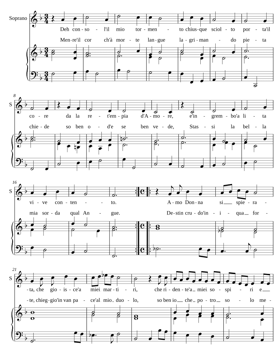 Утешь меня (Deh consoli)
