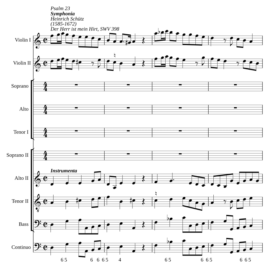 Господь — пастырь мой, SWV 398 (Der Herr ist mein Hirt, SWV 398)