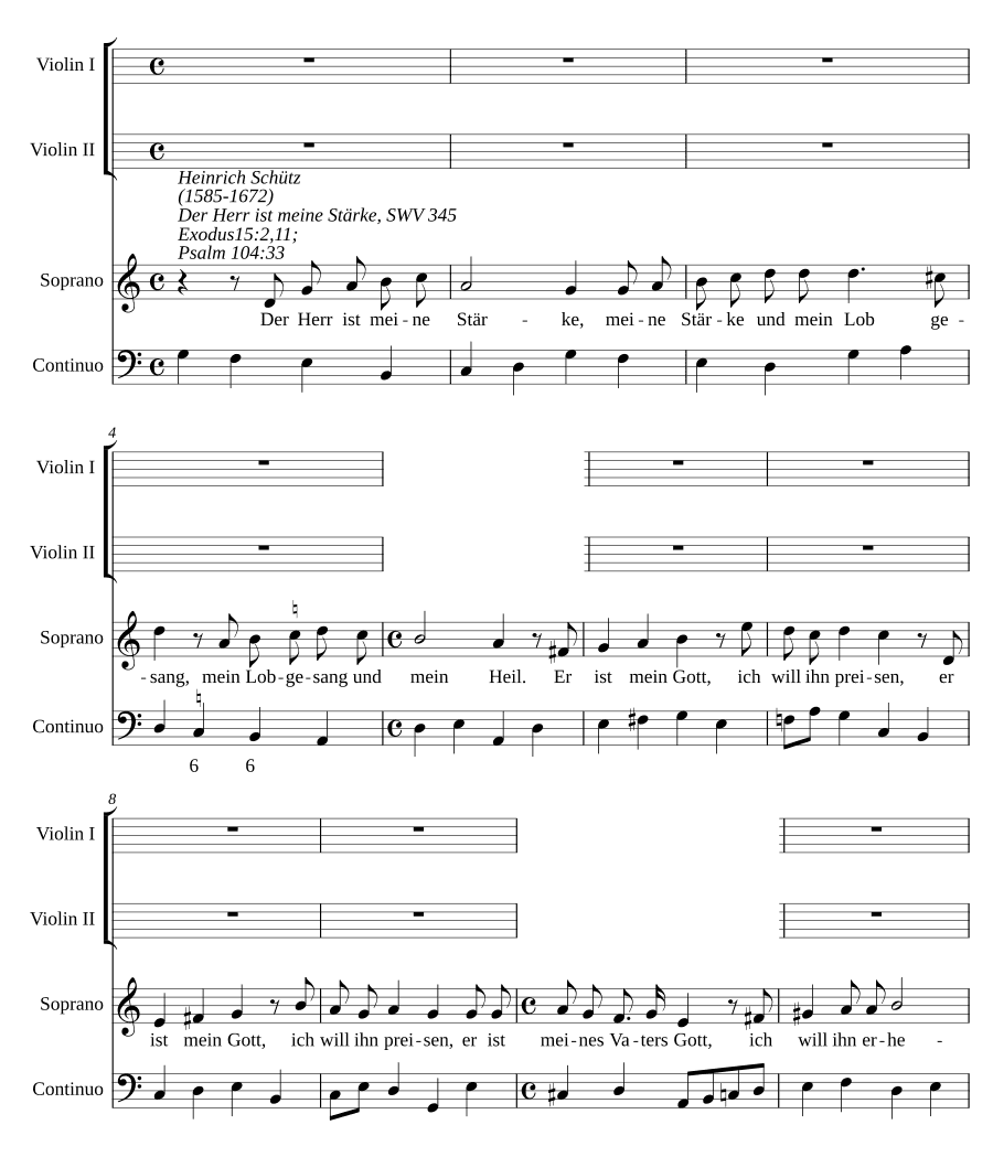 Господь — моя сила, SWV 345 (Der Herr ist meine Stärke, SWV 345)
