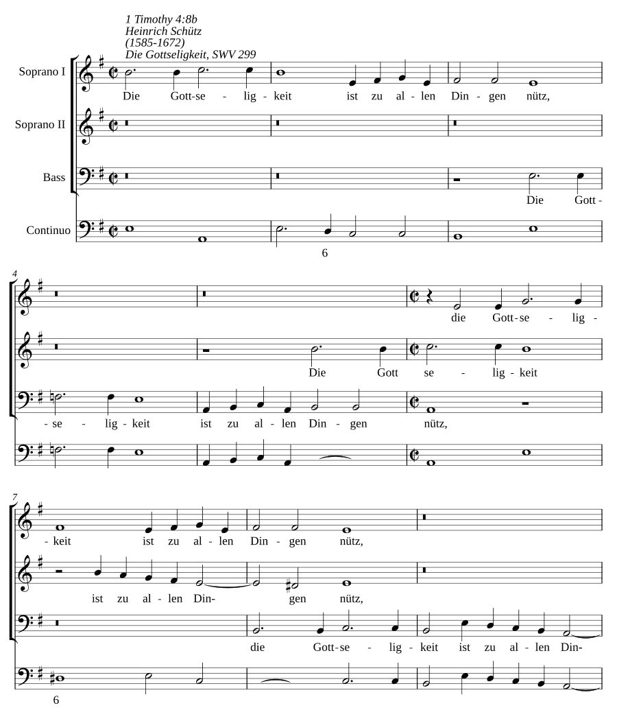 Благочестие полезно во всём (Die Gottseligkeit ist zu allen Dingen nütz, SWV 299)