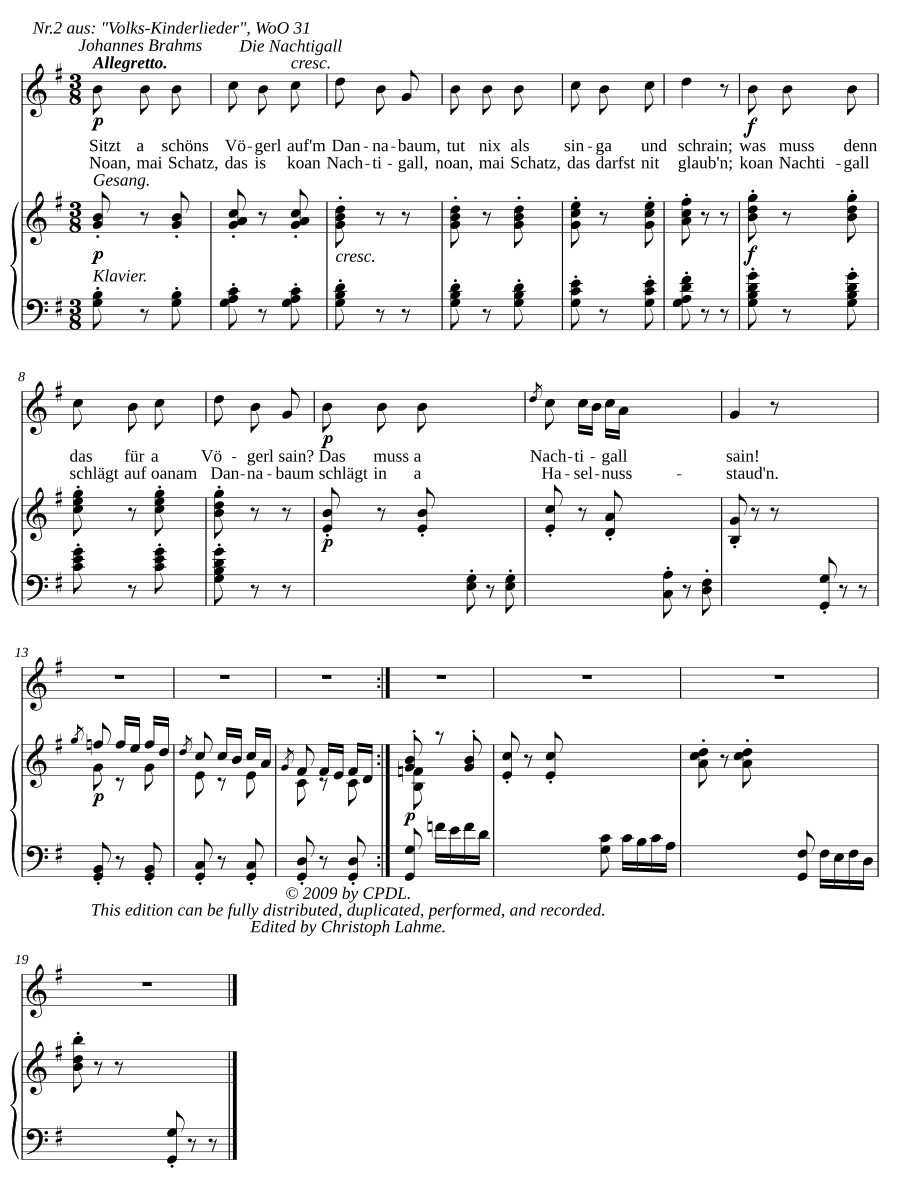 Соловей (Die Nachtigall)