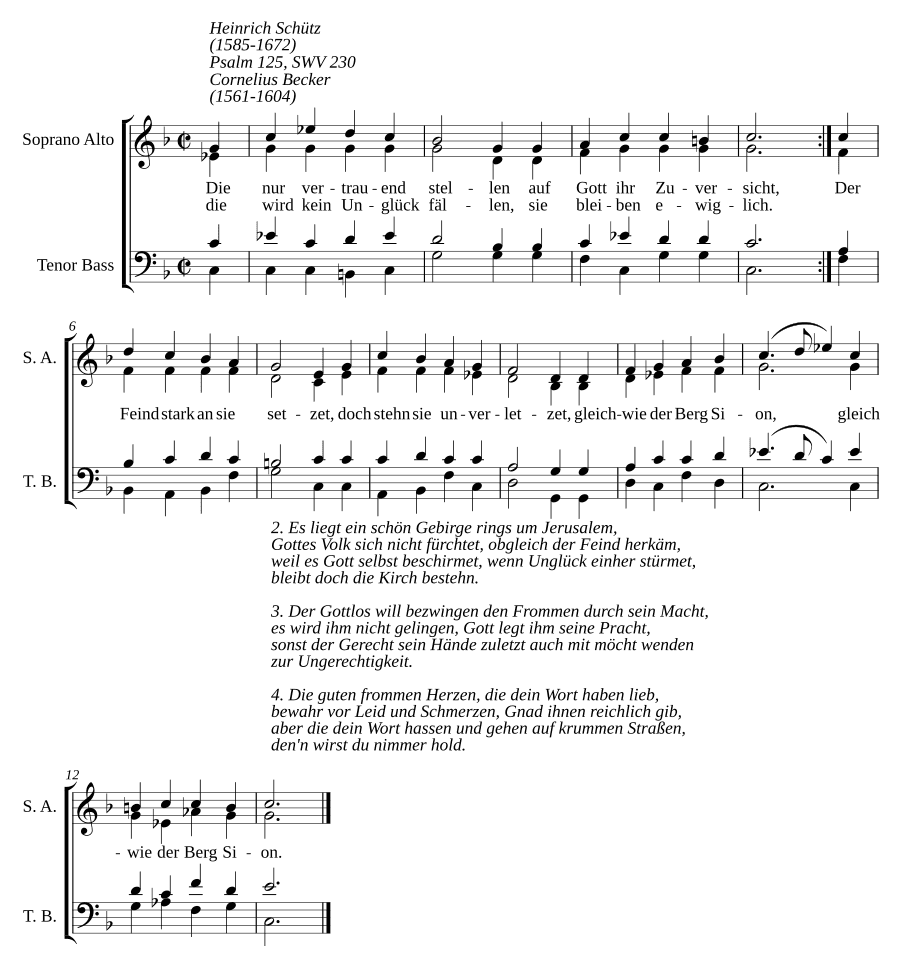 Только доверяющие (Die nur vertrauend stellen, SWV 230)