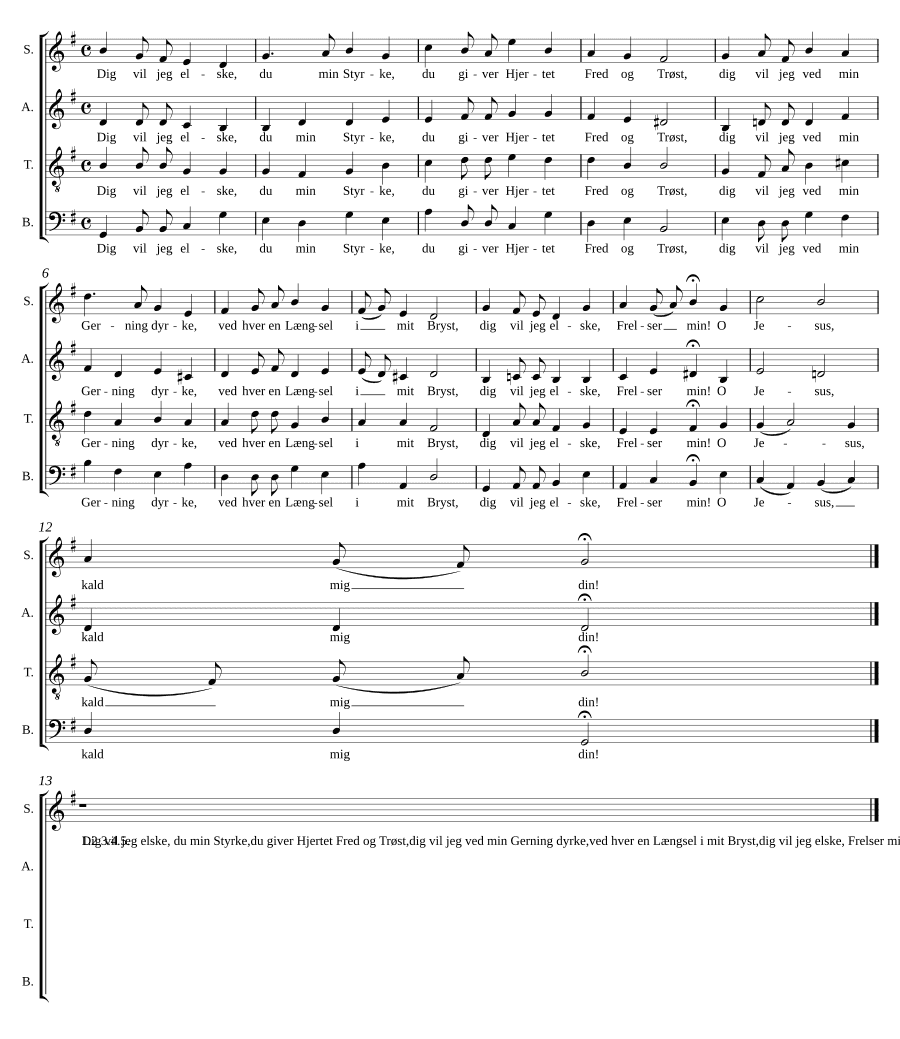Тебя я буду любить (Dig vil jeg elske)