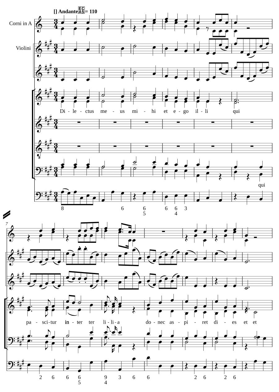 Возлюбленный мой (Dilectus meus, MH 386)