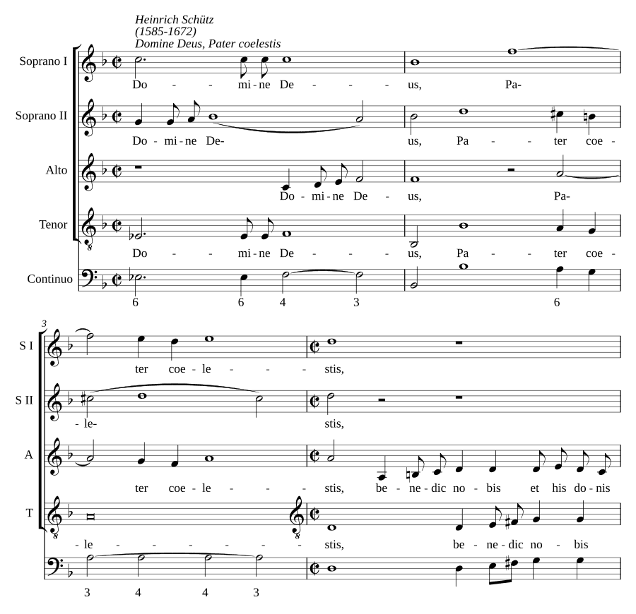 Господи Боже, Небесный Отец, благослови нас (Domine Deus, Pater coelestis, benedic nobis, SWV 90)