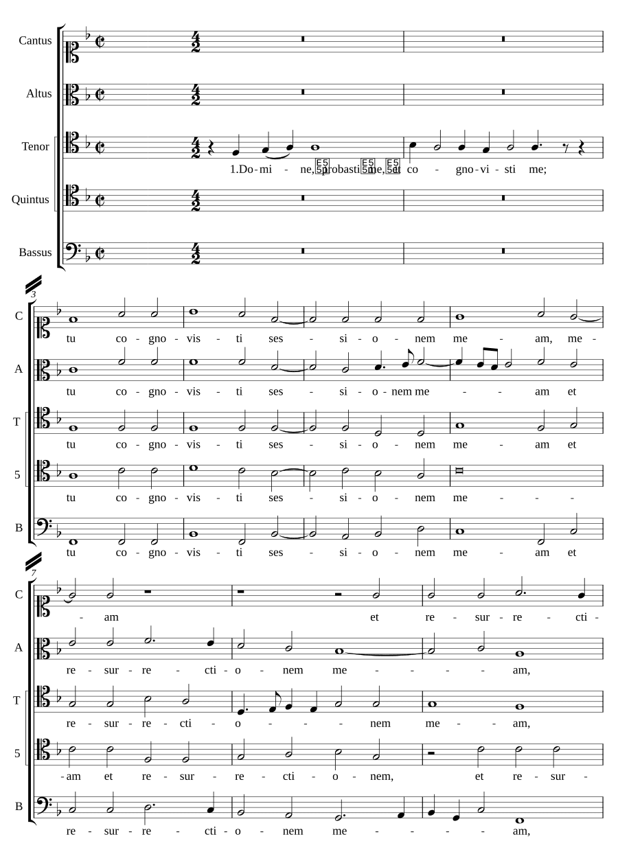 Господи, Ты испытал (Domine probasti)