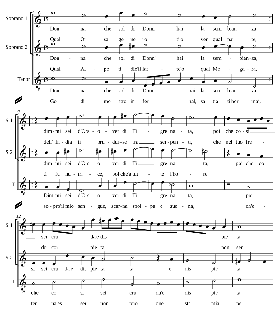 Дама, которая только из дам (Donna che sol di Donn')