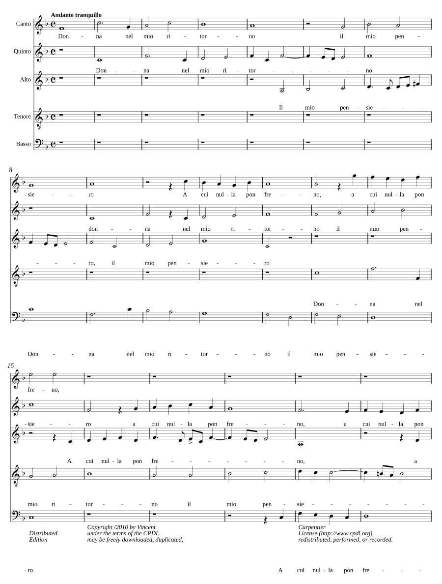 Дама в моём возвращении (Donna nel mio ritorno)