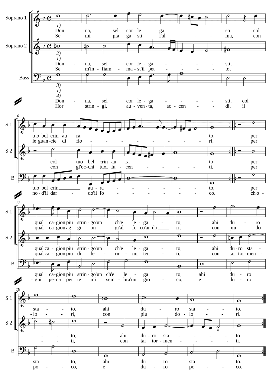 Дама, если ты связала сердце (Donna sel cor legasti)