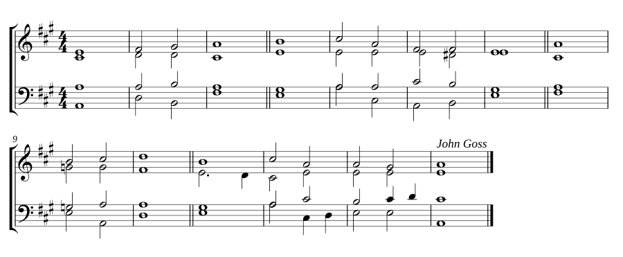 Двойной хорал в ля мажоре (Double chant in A major)