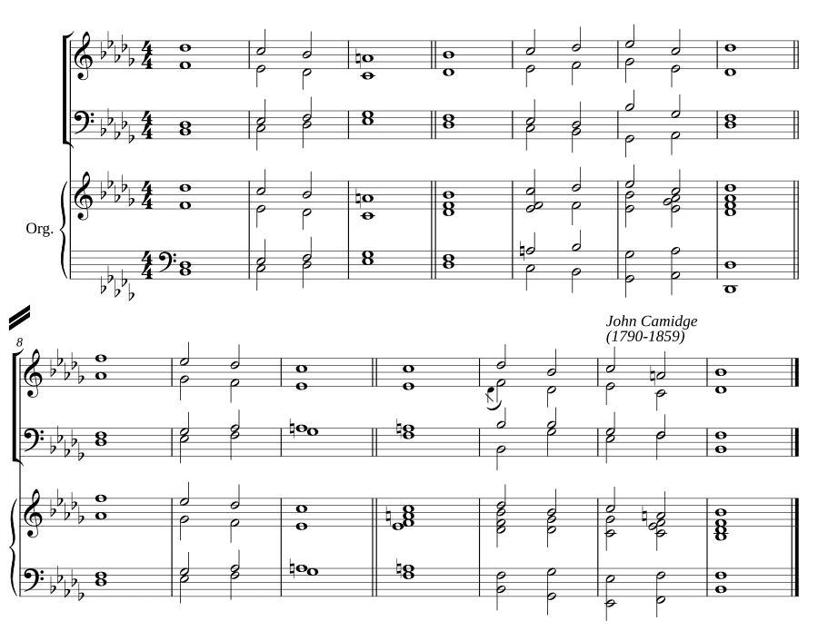 Двойной распев си-бемоль минор (Double chant in B flat minor)