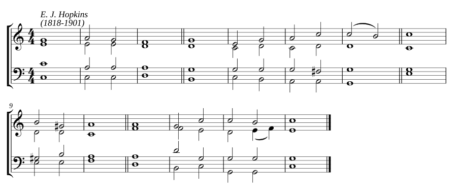 Двойной распев до мажор (Double chant in C major)