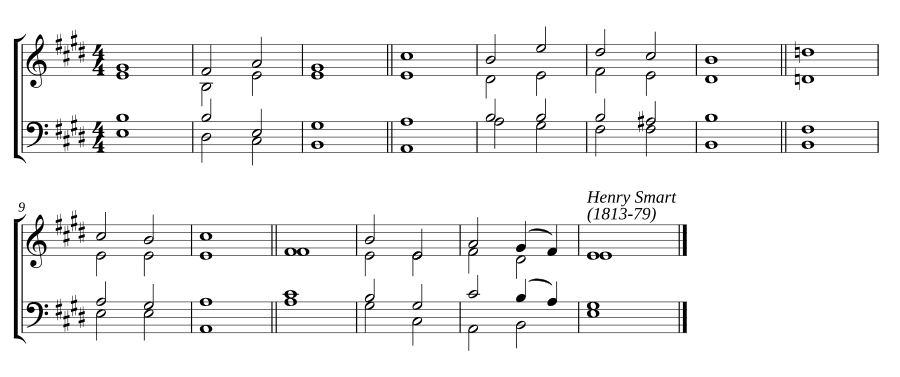 Двойной распев ми мажор (Double chant in E major)