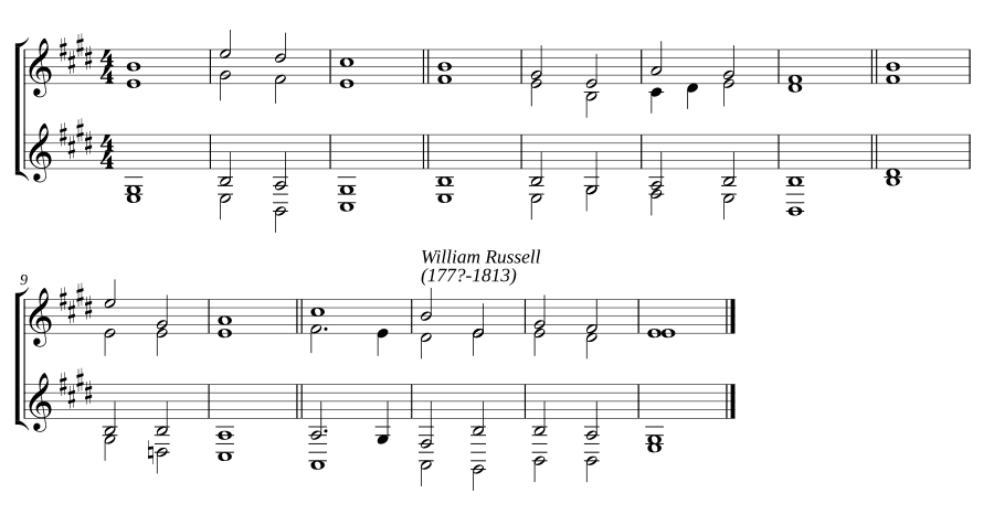 Двойной хорал в ми мажоре (Double chant in E major)