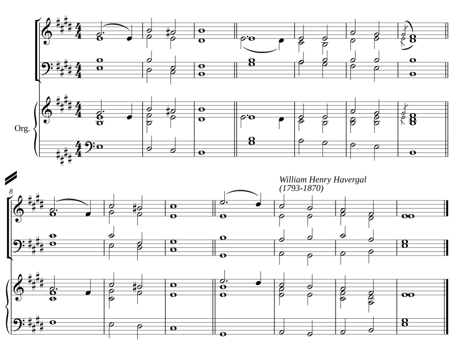 Двойной распев ми мажор III (Double chant in E major III)