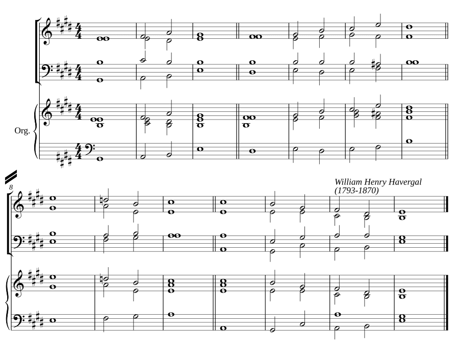 Двойной распев ми мажор V (Double chant in E major V)