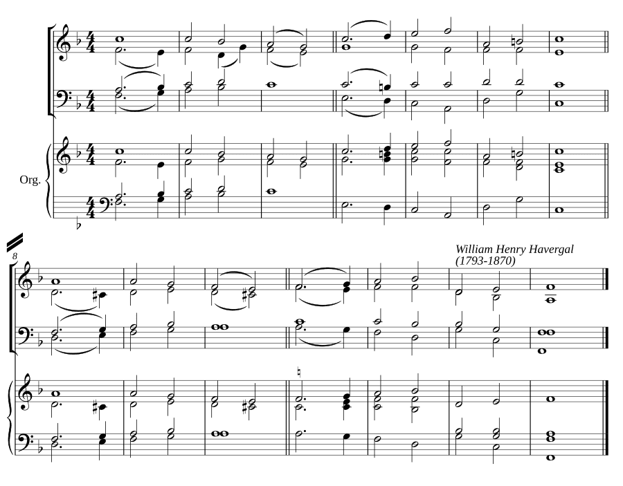 Двойной распев фа мажор II (Double chant in F major II)