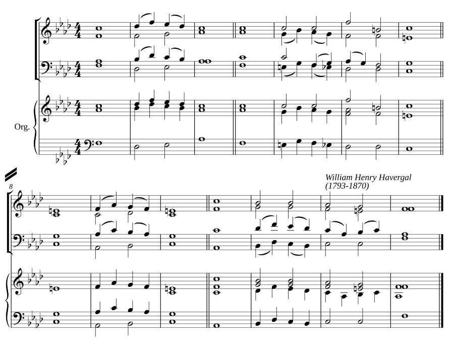 Двойной распев фа минор I (Double chant in F minor I)