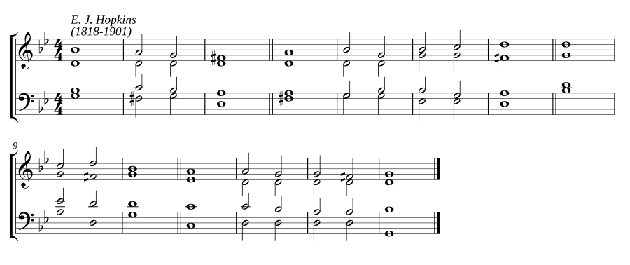 Двойной распев соль мажор (Double chant in G major)