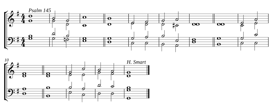 Двойной распев соль мажор (Double chant in G major)
