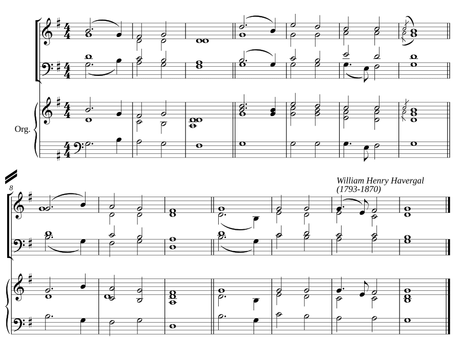 Двойной распев соль мажор II (Double chant in G major II)