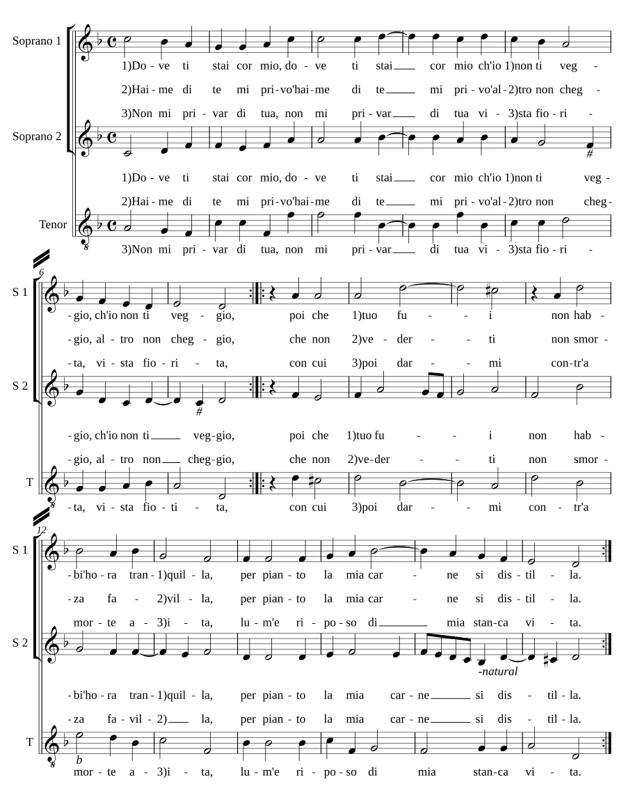 Где ты, мое сердце (Dove ti stai, cor mio)