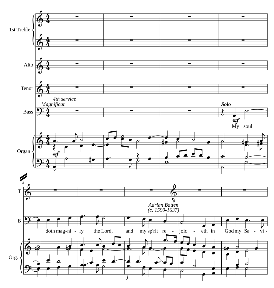 Величит и Ныне отпущаешь из Четвертой службы (Magnificat and Nunc dimittis from the Fourth Service)