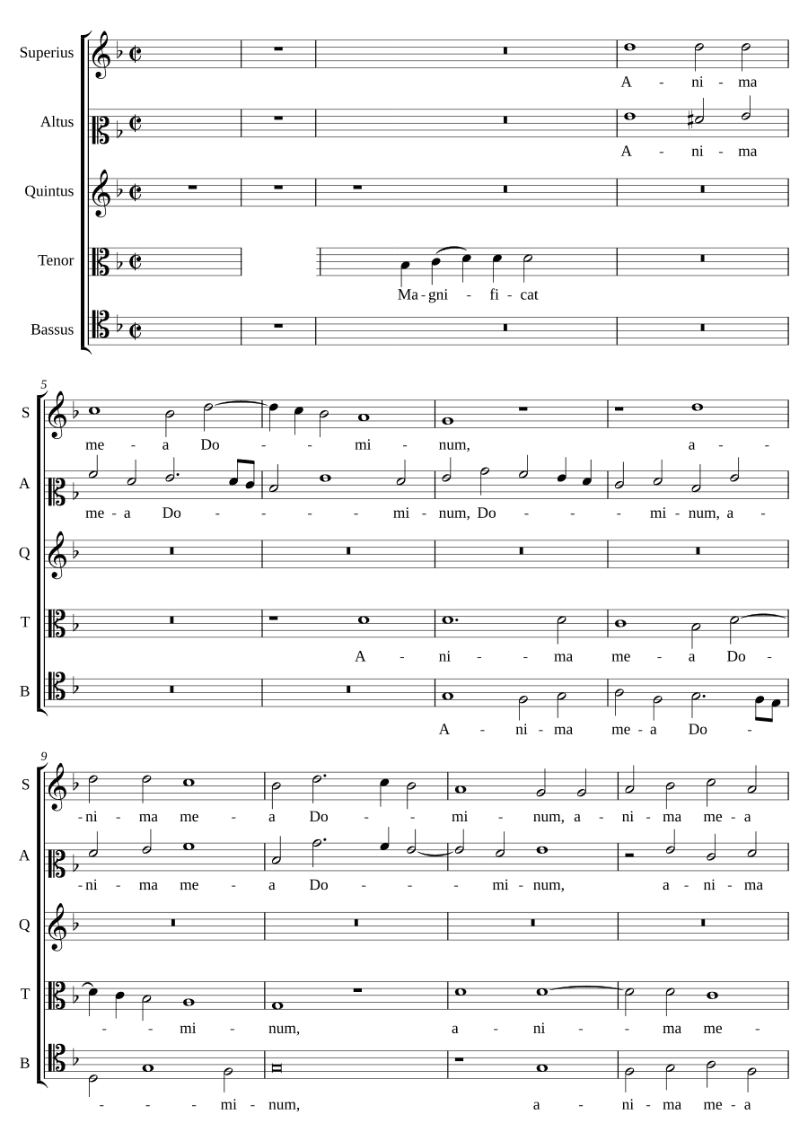Величит душа моя Господа первого тона (Magnificat primi toni)