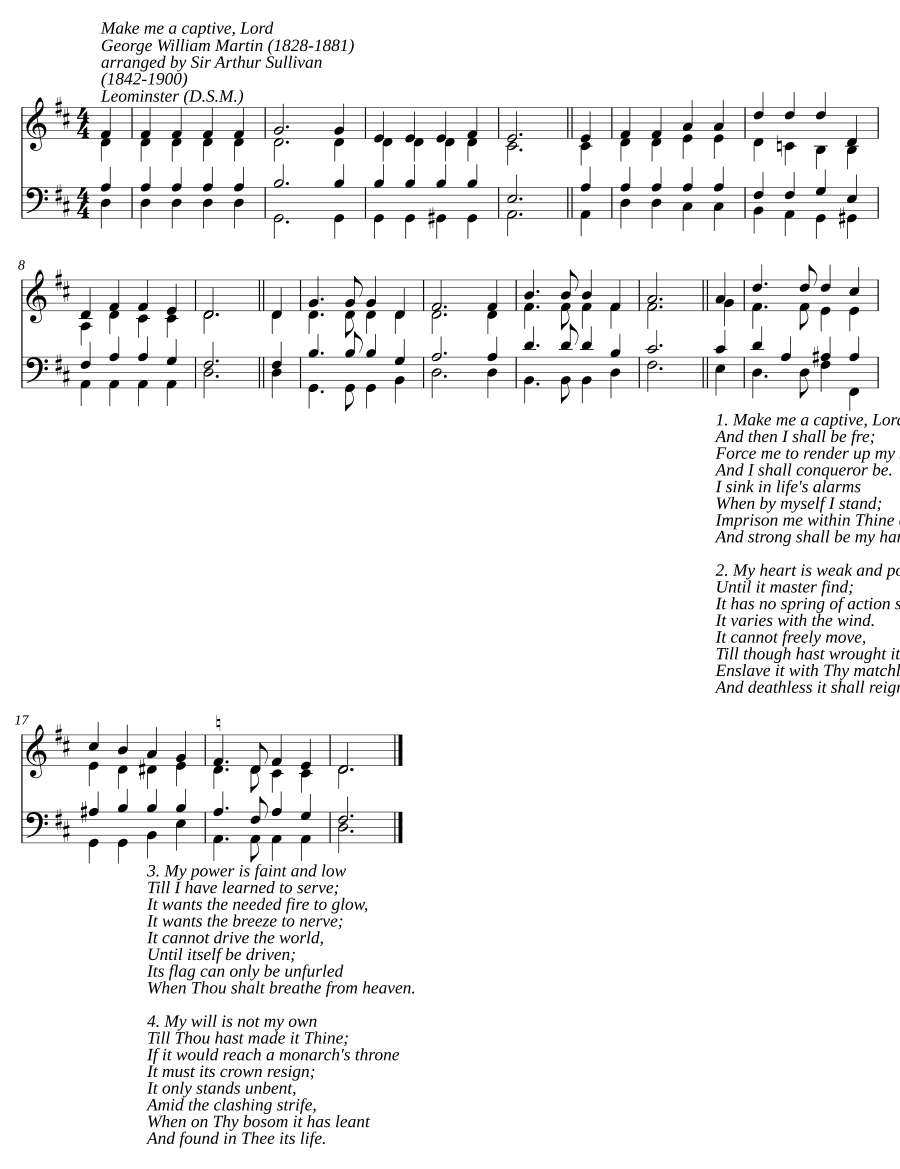 Сделай меня пленником, Господи (Make me a captive, Lord)