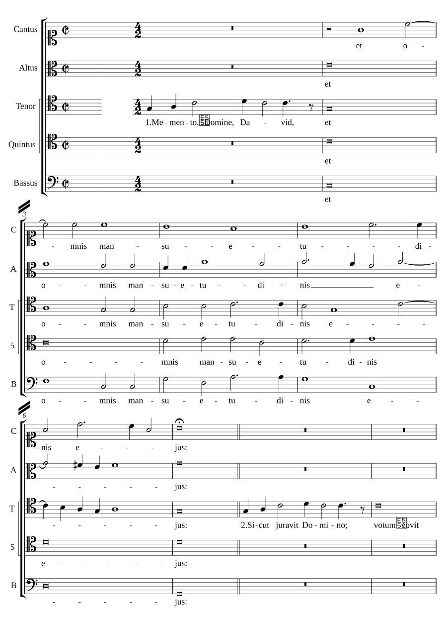 Помяни, Господи (Memento Domine). Для вокала