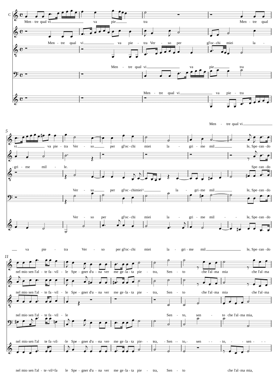 Пока как живая камень (Mentre qual viva pietra)