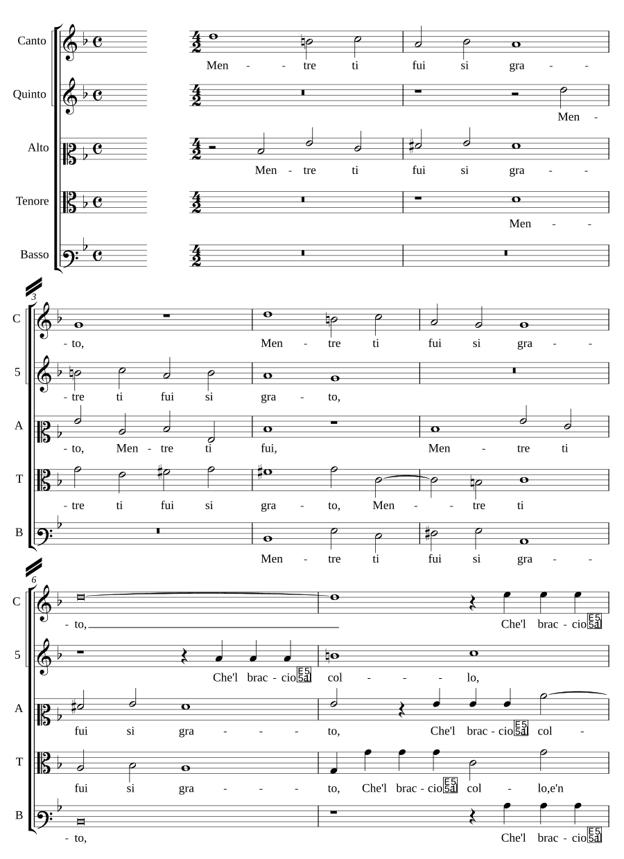 Пока ты была мне так мила (Mentre ti fui si grato)