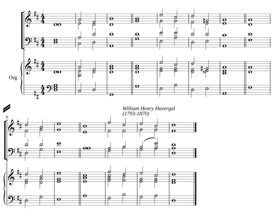 Двойной распев ре мажор X (Double chant in D major X)