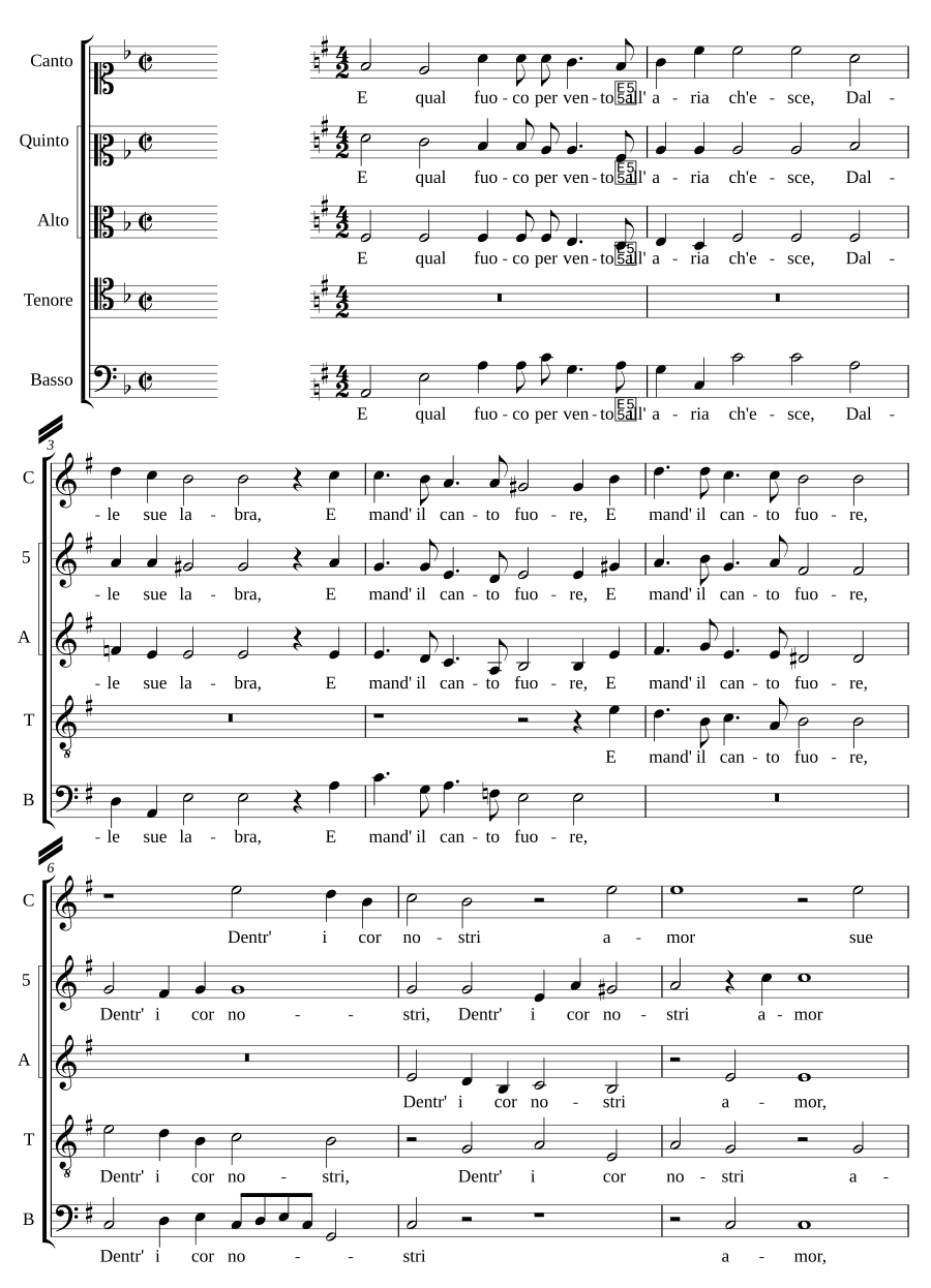 И какой огонь от ветра (E qual fuoco per vento)