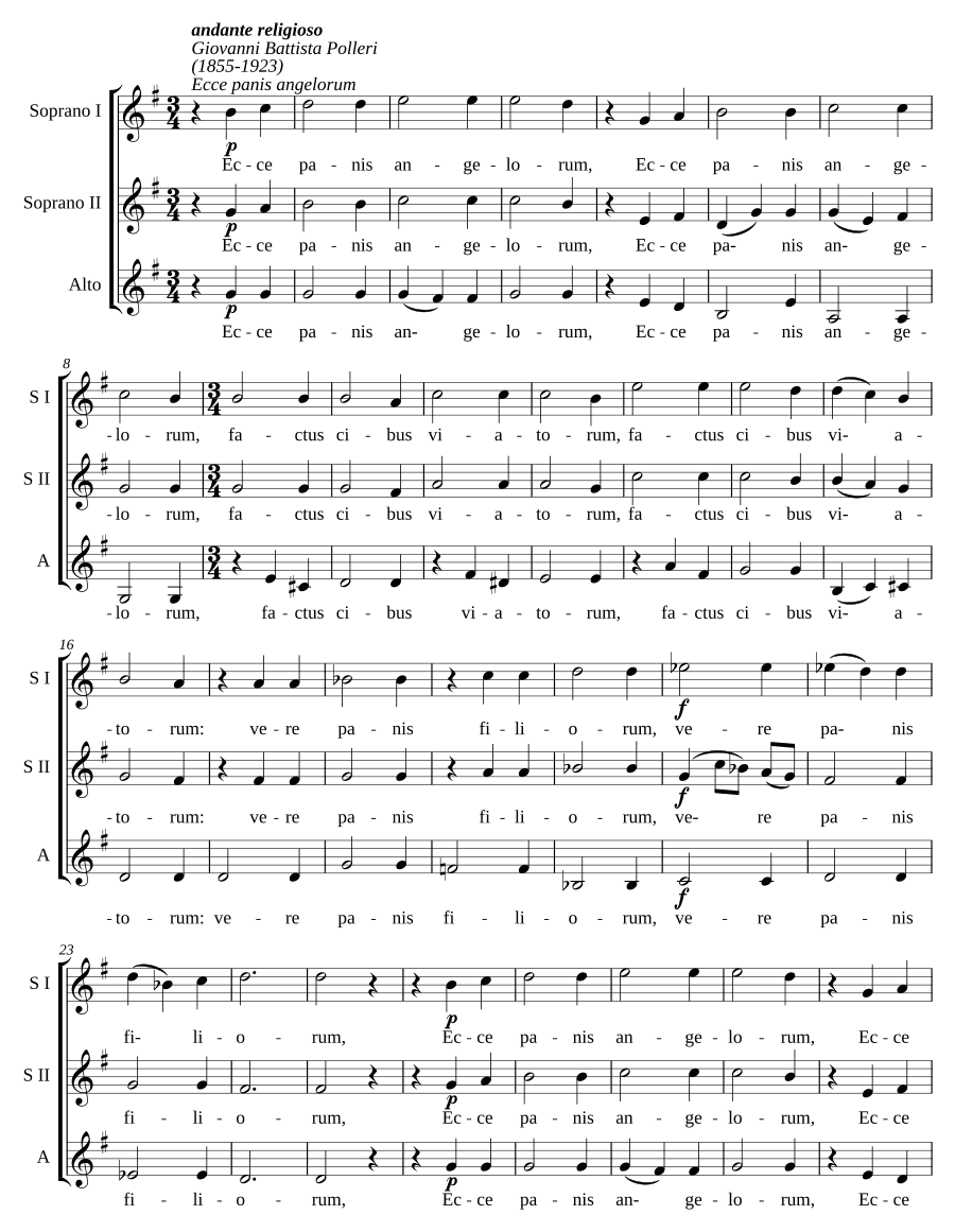 Се, хлеб ангелов (Ecce panis angelorum)