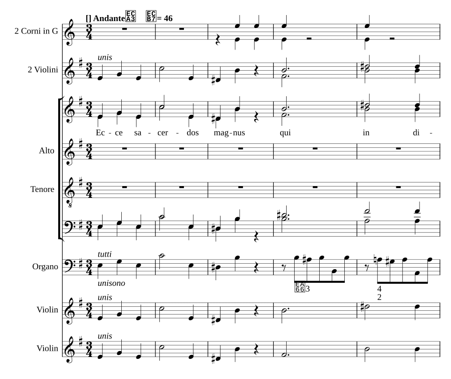 Ecce sacerdos, MH 345