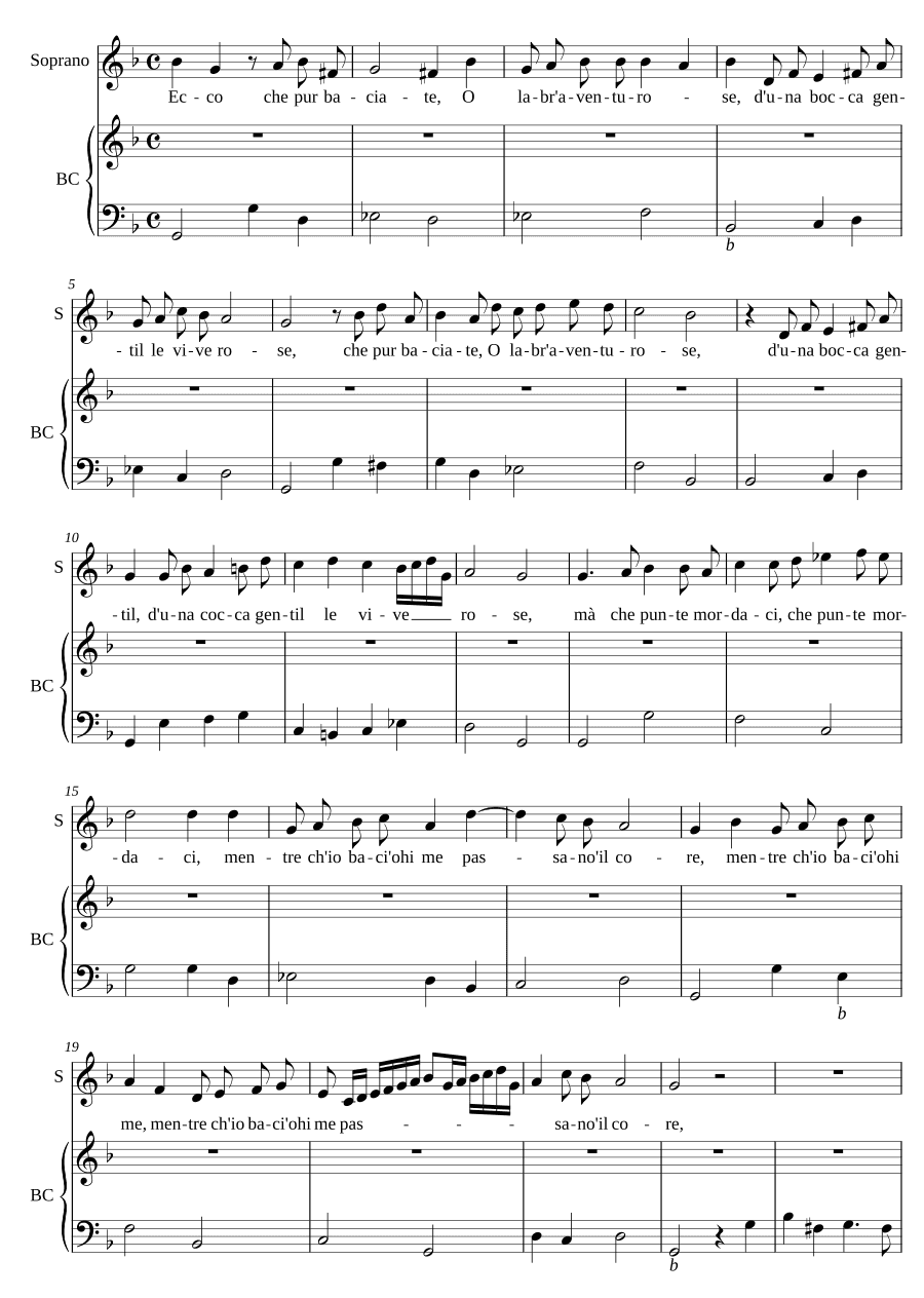 Вот, вы целуетесь (Ecco che pur baciate)