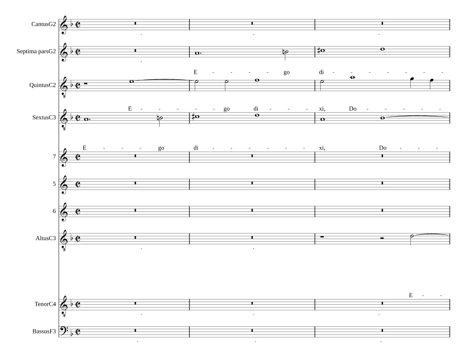 Я сказал, Господи, для 7 голосов (Ego dixi Domine a 7)