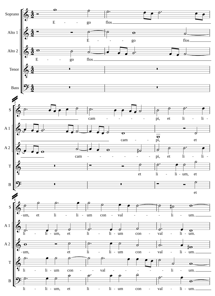 Я цветок поля (Ego flos campi)