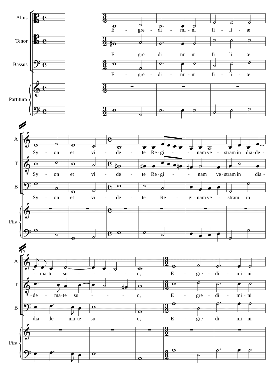Выйдите, дочери Сиона (Egredimini filiæ Syon)