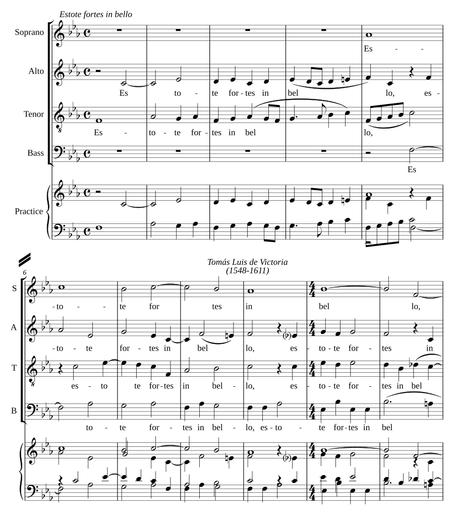 Будьте сильны в бою (Estote fortes in bello)