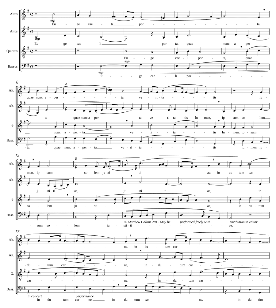 Радуйся, врата небесные (Euge caeli porta)