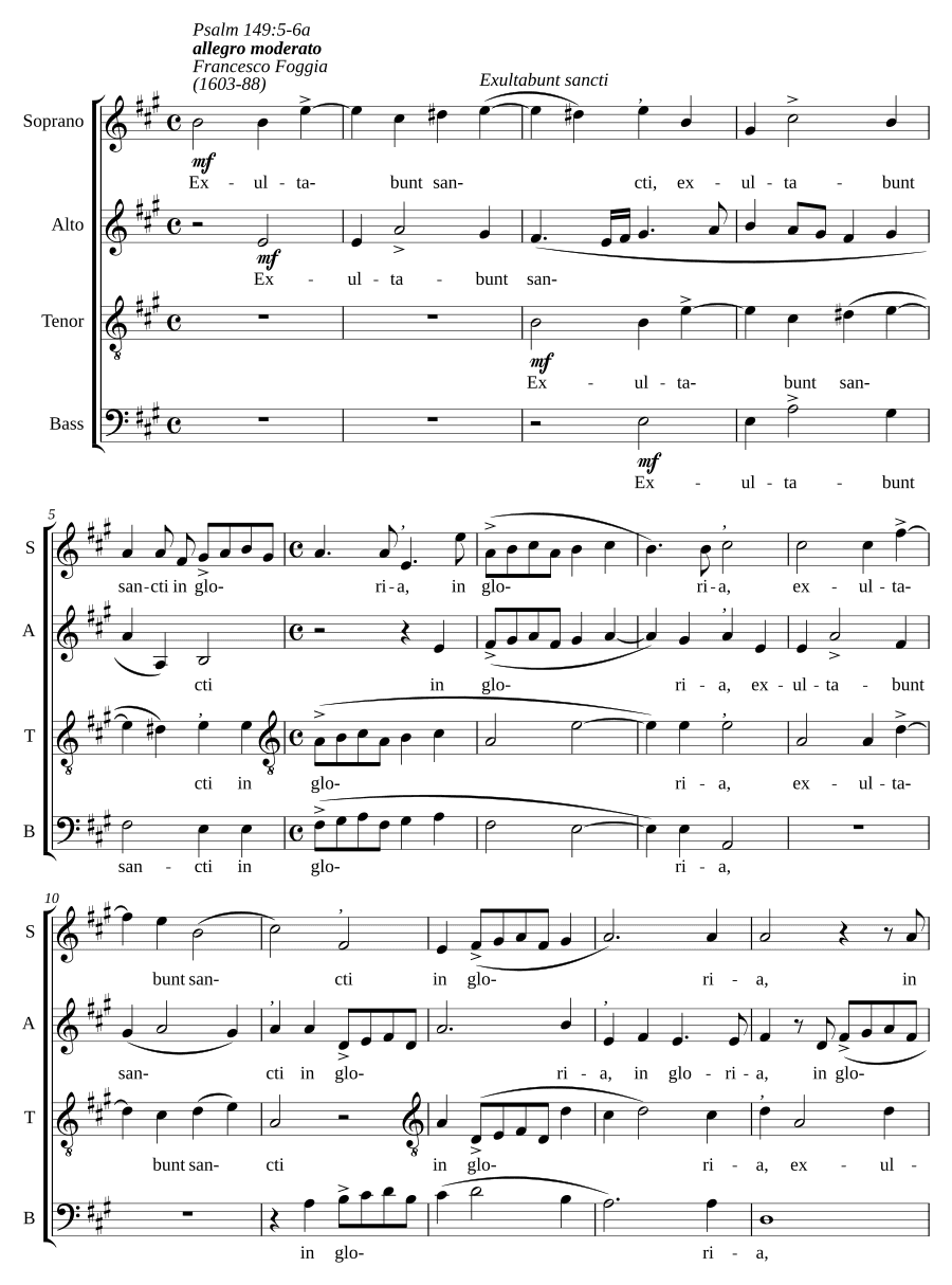 Святые возрадуются (Exultabunt sancti)