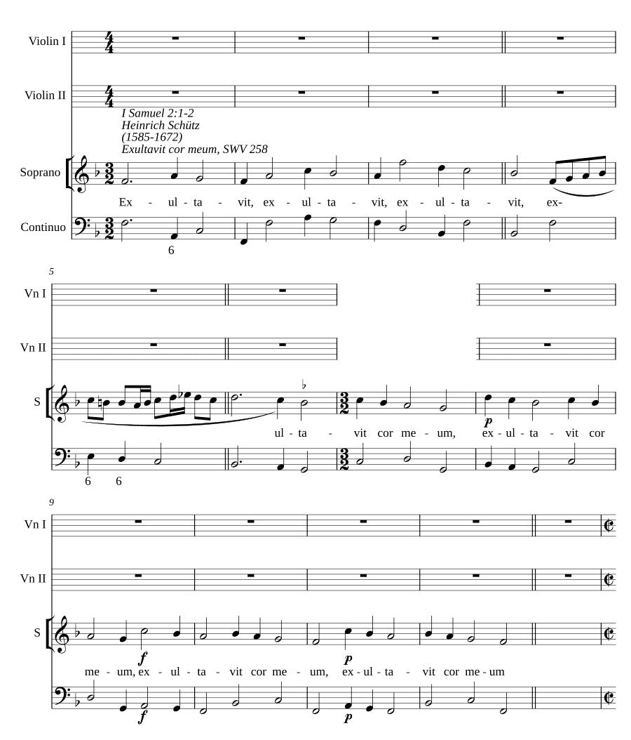 Возрадовалось сердце мое в Господе (Exultavit cor meum in Domino, SWV 258)