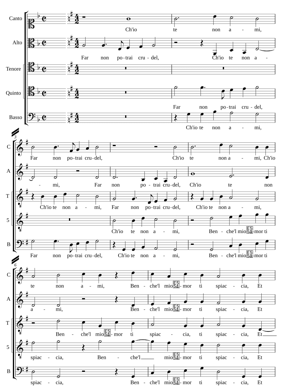 Ты не сможешь, жестокий (Far non potrai crudel)